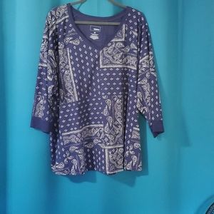 Blouse blue print